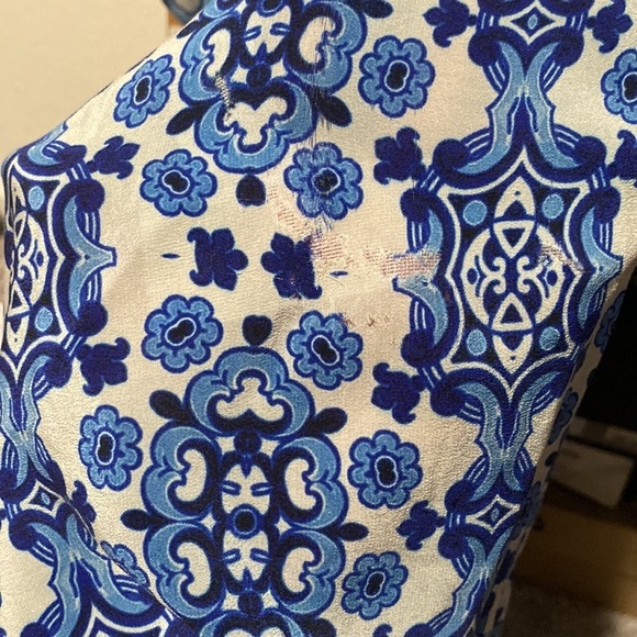 Rococo sand silk Crepe Maxi Dress in Tile Blue - Picture 12 of 13